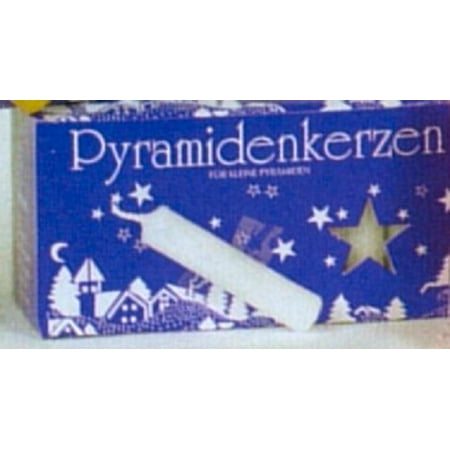 - 50 White 14mm diameter German Christmas Pyramid Candles Made in Germany