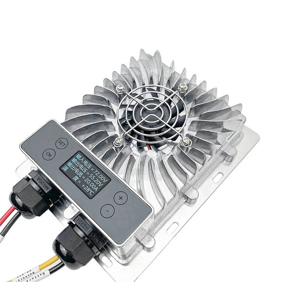 Controlador Solar MPPT con Pantalla LCD, Módulo Reductor Fotovoltaico de Voltaje Ajustable de 20 A 85 V y Eficiencia