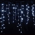 thumbnail image 3 of Cortina de luces LED con forma de carámbano para decoración navideña 2024/2025 para exteriores, caída de 0,4/0,5/0,6 m, luces navideñas para el hogar, Año Nuevo 2025, 3 of 5