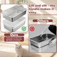 thumbnail image 2 of Stainless Steel Sifting Cat Litter Box for Pine Pellets, 23.6" x 15.7" x 7.9" Large Metal Litter Box with Sifter, for Large Cats & Multi-Cat Home, 2 of 8