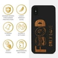 thumbnail image 4 of Case Yard Wooden Case for iPhone-XS-Max Soft TPU Silicone cover Slim Fit Shockproof Wood Protective Phone Cover for Girls Boys Men and Women Supports Wireless Charging Food is Only Love Design, 4 of 7