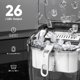 thumbnail image 2 of Máquina de hielo para encimera Crzoe con mango, 26 libras/24 h, blanca, 2 of 7