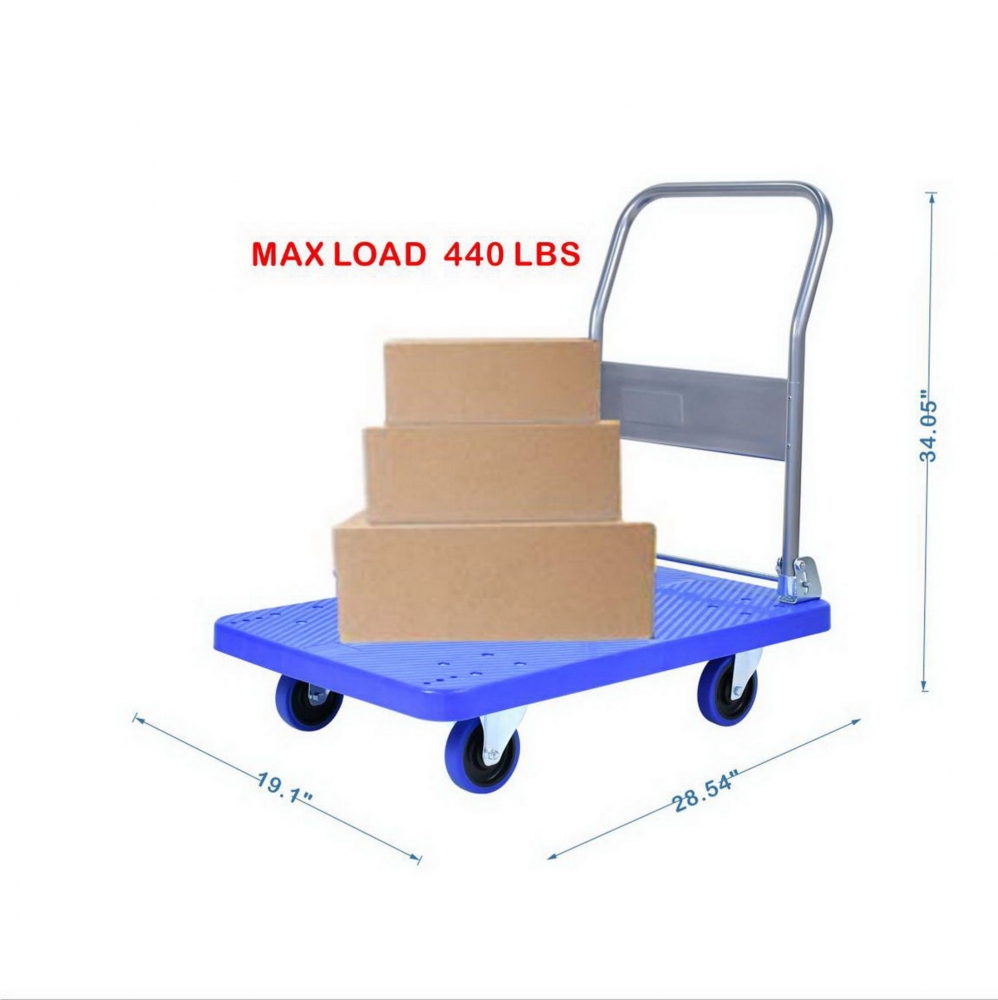 Pop-Up Screen Gazebo Platform Truck with Foldable Design, 36×24 Flatbed Cart