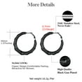 thumbnail image 5 of [Clearance] Women Earrings Bamboo Hoop Earrings 40mm Metal Stainless Steel Black Thick Hoop Huggie Earrings Simple Minimalist Ear Jewelry Gift for Mom Girlfriend Wife Mothers Day on Clearance, 5 of 8
