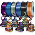 thumbnail image 1 of Filamento Para Impresora 3D Yousu Filamento Pla De Seda Color Arcoíris Filamento Tricolor De 1,75 Mm Paquete De 6 * 1 Kg., 1 of 5