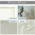 thumbnail image 6 of Lapalife 2 Panels Sheer Kitchen Curtains 24 inch Length Tier Curtains Rod Pocket Cafe Curtains Half Window Curtain for Bathroom Small Windows, Beige, 6 of 6