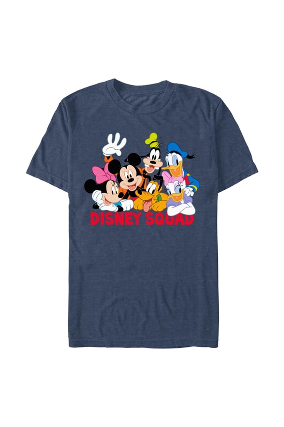 Mens Mickey & Friends Disney Squad Group Shot T Shirt