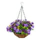 thumbnail image 5 of Adorno de cesta con flores artificiales colgantes, cadena para macetas colgantes de flores de seda. Violeta, 5 of 9