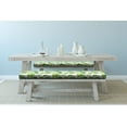 thumbnail image 2 of Leaves Bench Pad, Monstera and Fern Foliage Composition with Vines Hawaii Tropical Nature, HR Foam Cushion with Decorative Fabric Cover, 45" x 15" x 2", Green Pale Green White, by Ambesonne, 2 of 3