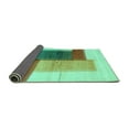 thumbnail image 2 of Ahgly Company Indoor Rectangle Abstract Turquoise Blue Contemporary Area Rugs, 2' x 3', 2 of 4