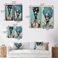thumbnail image 4 of Designart "Africanogue Goddess in Retro Blue Fashion I" African American Woman Framed Wall Art Set Of 2 - Glam Blue Framed Wall Art Set Of 2, 4 of 6