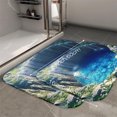 thumbnail image 2 of 1pc Blue Pool in Cliff Absorbent Non-Slip Bathroom Thickened Flannel Rug Decor,Soft,Quick Drying,Suitable For Indoor/outdoor Use,Bathrooms,Bedrooms,Kitchens,Terrace,Laundry Rooms,16"x24", 2 of 9