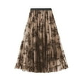 thumbnail image 2 of THDHVS Skirts for Women Trendy,Women's Skirts,Skirts for Women Midi Long Length Dressy Casual Trendy A-Line Floral High Waist Skirt Khaki L, 2 of 6