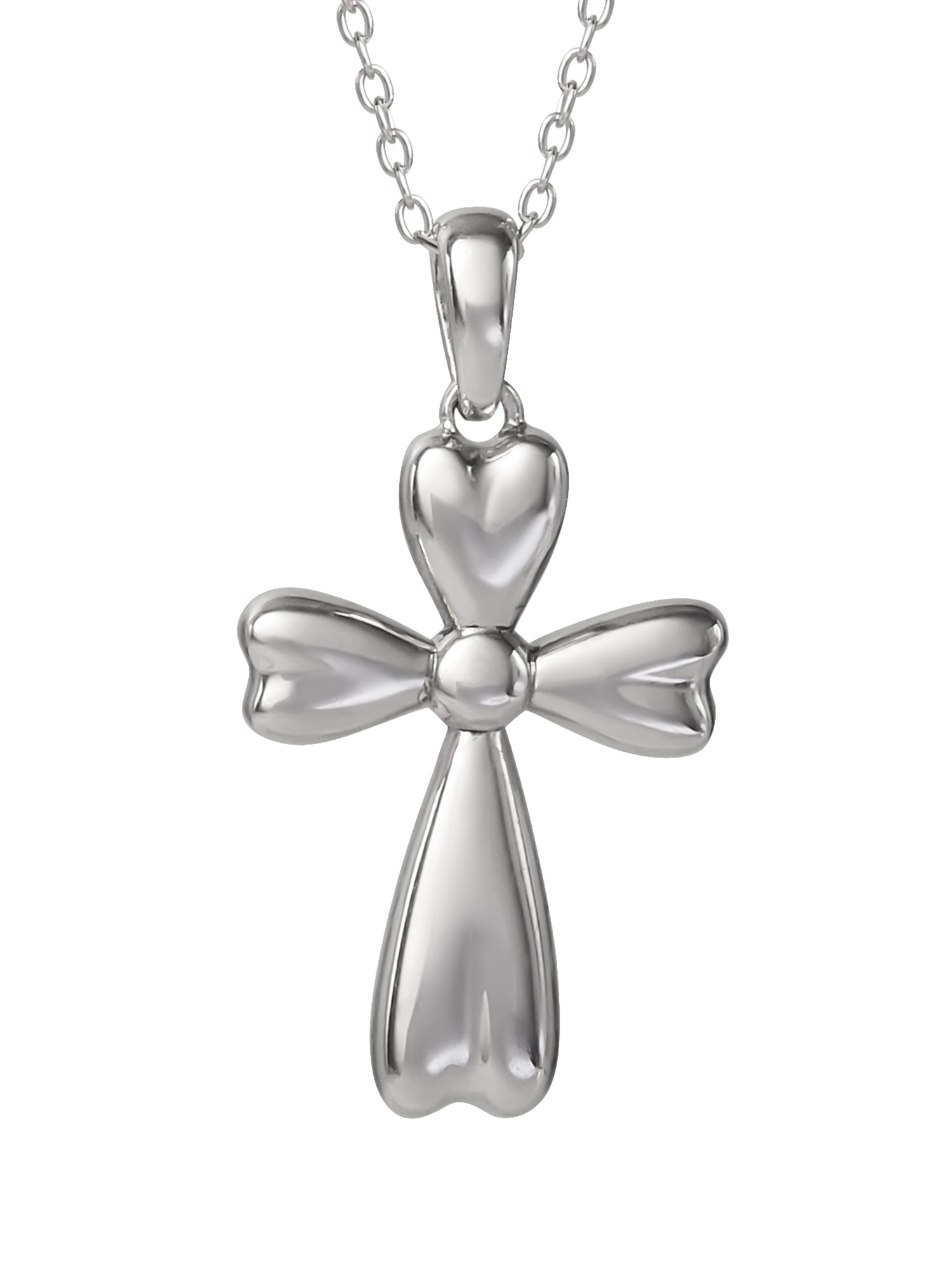 Hallmark Jewelry Women's Sterling Silver Cross Pendant Necklace, 18