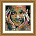thumbnail image 2 of Stephen Chambers 26x26 Gold Ornate Wood Framed With Double Matting Wall Art Titled - Rihanna, 2 of 6