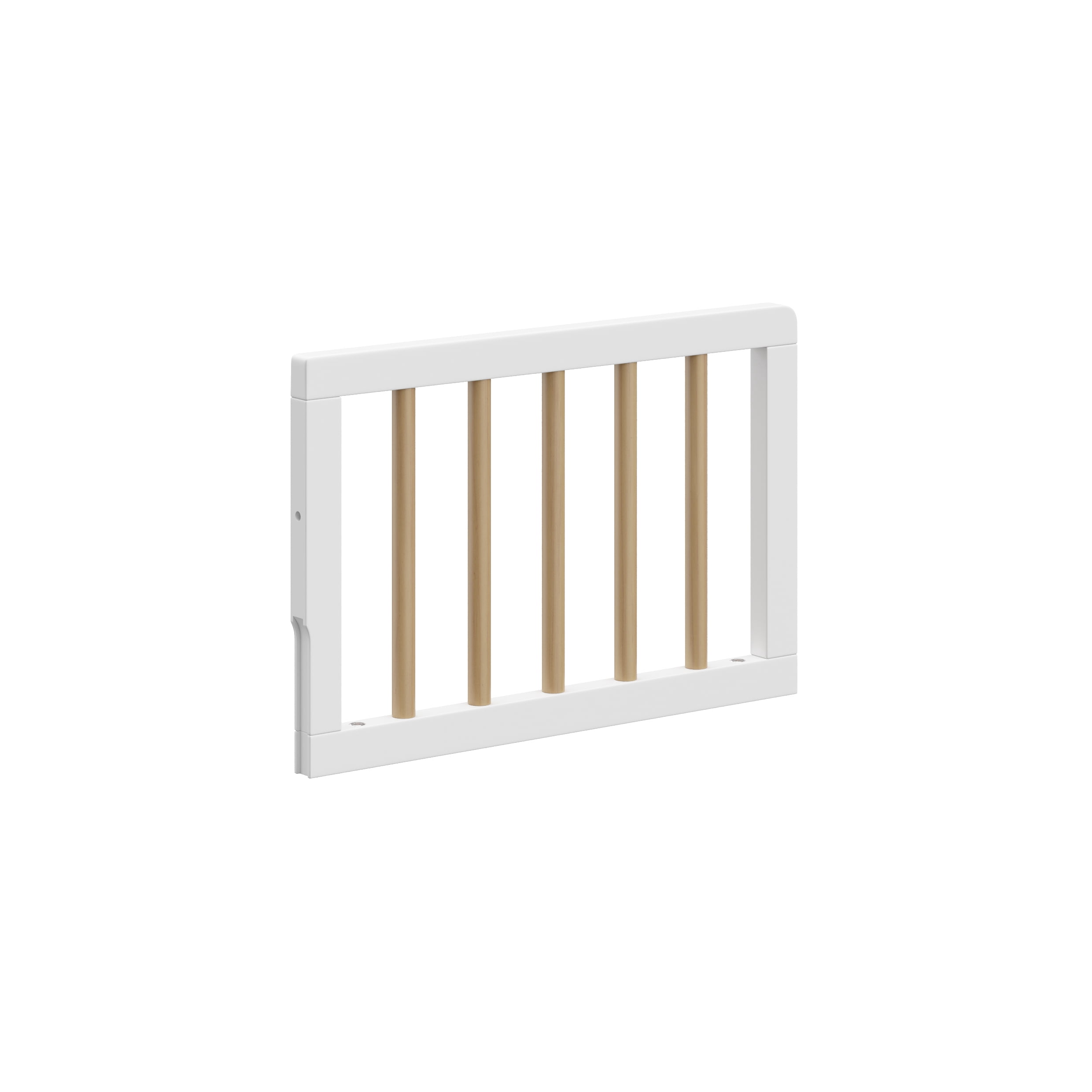 Graco Toddler Safety Guardrail (Dowels), White with Driftwood