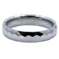 thumbnail image 3 of Metals Jewelry 4mm Honeycomb Ring With Diamond Shaped Pattern Tungsten Carbide Wedding Band Size 5.5, 3 of 6