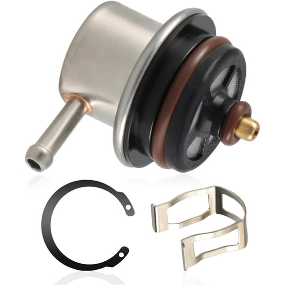 Fuel Injection Pressure Regulator Compatible with Buick Lesabre Cadillac Escalade Chevrolet Avalanche Express Silverado GMC Sierra Yukon Replace#: 19236428 -with Clip and Snap Ring 3.8BAR