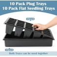 thumbnail image 3 of 10 Pack 2.5 inch Square Pots 3.5 inch Deep 20 Cell Seedling Plug Trays with Water Collection Nursery Trays (15"x11"x3") for Seeds Starting and Transplanting, 3 of 7
