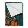 thumbnail image 2 of Fitness Soft Flannel Fleece Throw Blanket, Winners Train Losers Complain Words Design Dumbbell Bodybuilding, Cozy Plush for Indoor and Outdoor Use, 50" x 70", Petrol Blue Teal Orange, by Ambesonne, 2 of 5