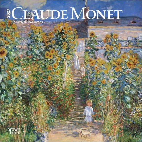 Claude Monet 2027 7 X 14 Inch (Hanging) Monthly Mini Wall Calendar, (Paperback)