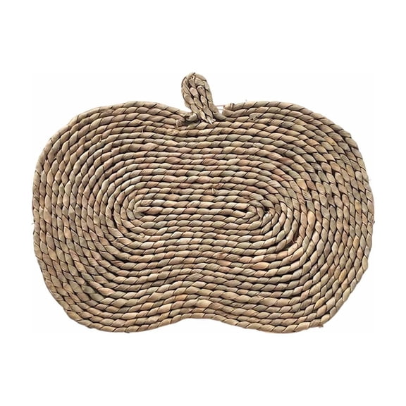Kyusrd Fall Decor for Home,Pumpkin Shaped Woven Placemat Cup Mat Heat Resistants Table Mat Farmhouses Fall Dining Kitchen Decor Reusable For Home Holiday Table Decor