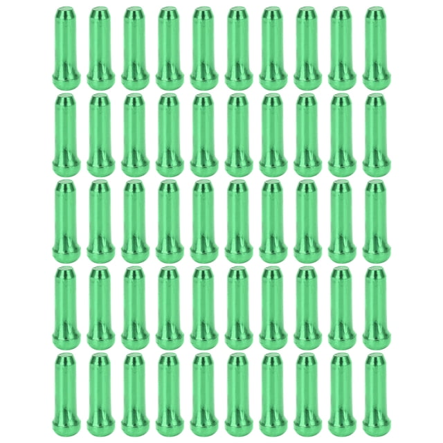 BOLANY 50 piezas/juego de tapas de núcleo de línea de freno de velocidad variable, resistentes al desgaste, tapa de cola de tubo de línea de bicicleta, verde