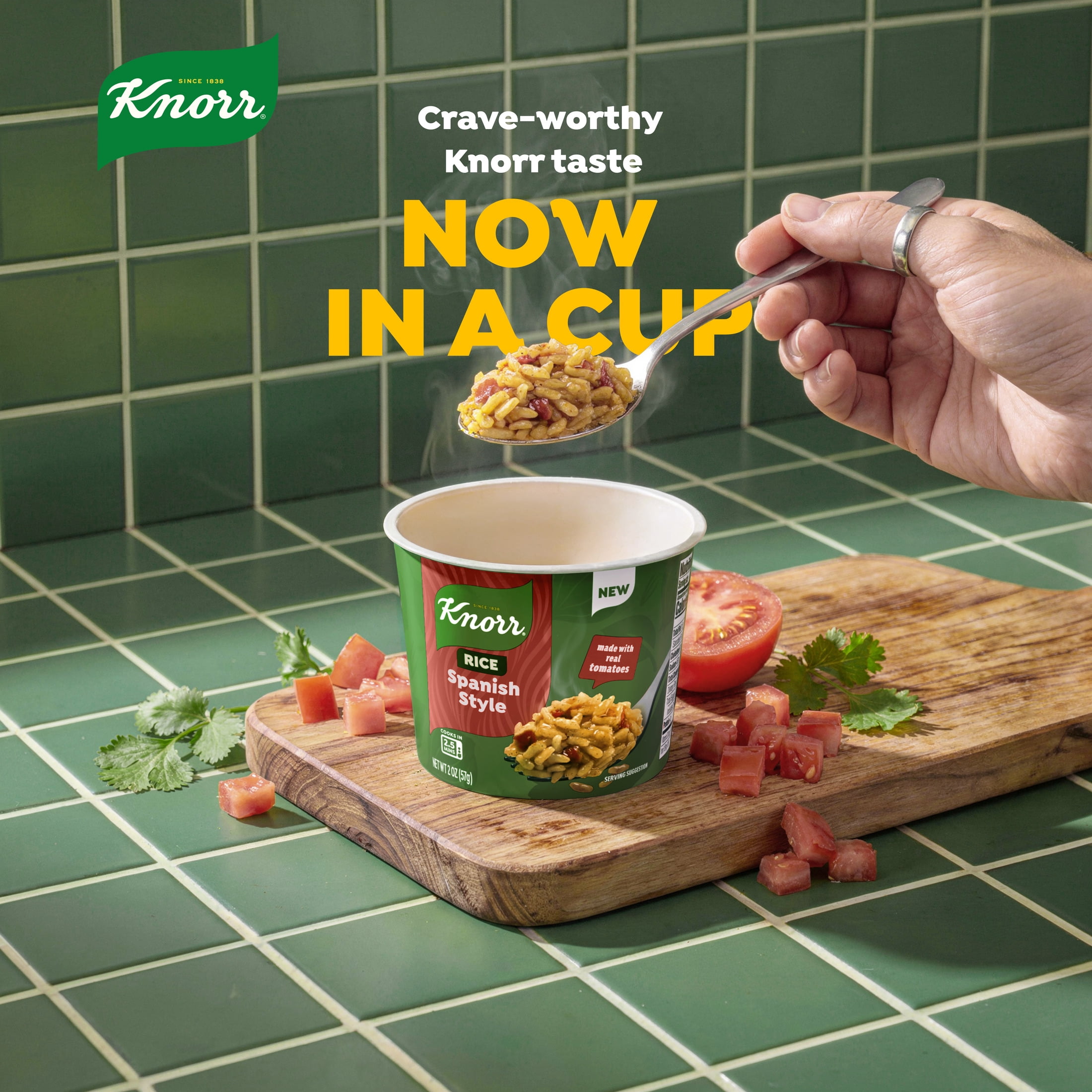 (8 pack) Knorr Spanish Rice Cups, Made With Real Tomatoes, 2.0 oz