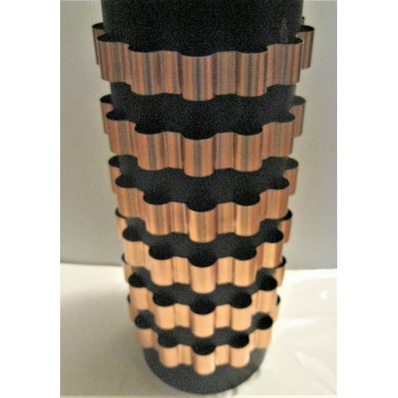 Copper Stovepipe Heat Exchangers / Set of six Snap-On Radiator Rings 7" stove pipe