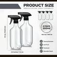 thumbnail image 3 of Honeydak 4 Pcs 360° Spray Bottles 16 oz Upside Down Spray Bottles, Plastic Container Is Nice for Plants Cleaning Solutions Durable Nozzle W/fine Mist and Stream Setting(Clear), 3 of 7