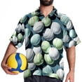 thumbnail image 4 of Tennis Men's Short Sleeve Spread Collar Beach Shirts Casual Printed Button Down Unisex Summer Tops, 4 of 6
