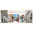 thumbnail image 6 of Weekease Pajama sets for Women Button up Tops Drawstring Pants Sleepwear Contrast Piping Fall Nightwear with Pockets, 6 of 7