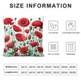 thumbnail image 5 of Leisuo  Red Poppy Throw Pillow Cover Red Flower Green Grass Pillow Case Pillowcase for Bedroom, Living Room, Cushion Sofa, 5 of 5