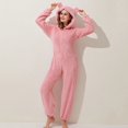 thumbnail image 1 of Pijamas cálidos de invierno para mujer, monos de lana esponjosa, ropa de dormir, conjuntos de capucha de talla grande en general, pijamas para mujeres AdultS-5XL, 1 of 4