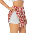thumbnail image 2 of Haiem Cute Strawberry Women's 2 in 1 Running Shorts - Lightweight Athletic Workout Gym Yoga Breathable Sports Shorts Liner with Phone Pockets-X-Large, 2 of 9