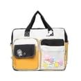 thumbnail image 1 of Small Fresh Color Contrast Three Purpose Bag For Female Korean Casual Nylon One Shoulder Handbag For Junior High School Students High Quality, 1 of 5