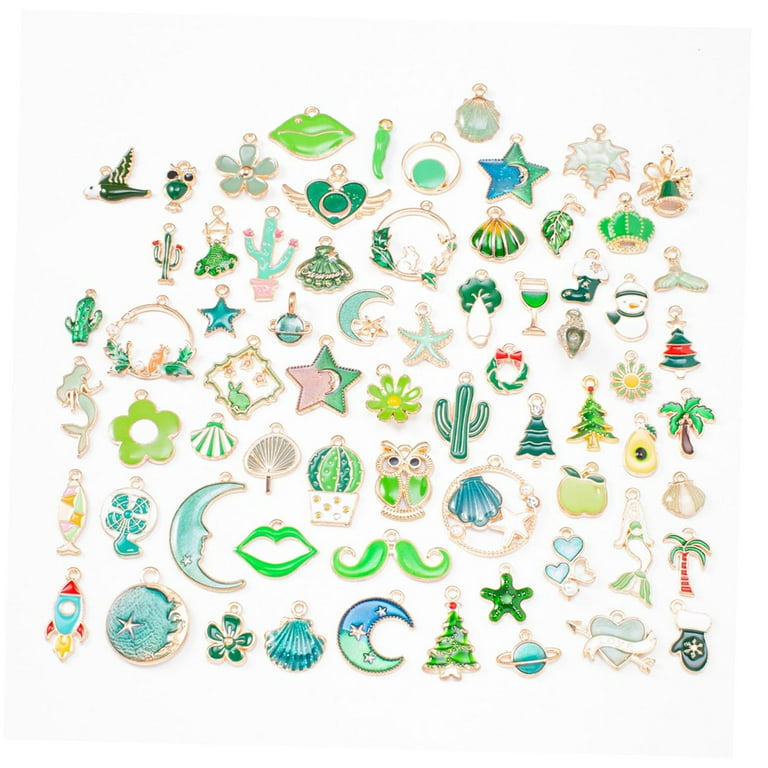 69Pcs Metal Enamel Charms for Jewelry Making DIY Necklaces