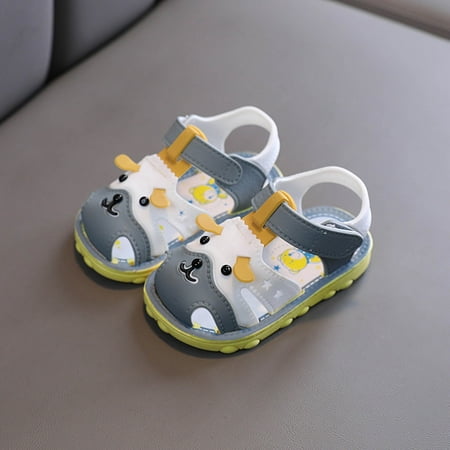 

Juebong Toddler Shoes Baby Boys Girls Cute Fashion Cartoon Puppy Non-slip Soft Bottom Sandals Gray 6-9 Months