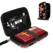 USA GEAR Case with Wrist Strap Compatible with Wonder Bible, Earbuds, Charger, Case Only - Roses