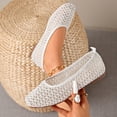 thumbnail image 7 of Domzle Mesh Ballet Flats for Women Slip On Round Toe Comfy Casual Office Ballerina Flat Shoes Breathable Comfortable Round Toe Pull-On Shoes White, 7 of 7