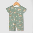 thumbnail image 3 of Baby Deer Mushroom Forest Newborn Infant Baby Romper Shirts Boy Girl Woodland Animals Flowers Leaves Summer Outfit Baby Clothes Short Sleeve Onesie ﻿, 3 of 6
