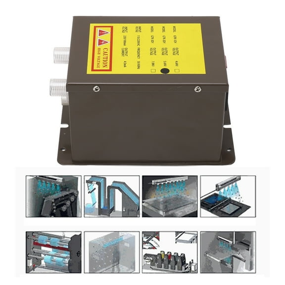 Générateur de Tension à Tige Éliminateur Électrostatique 5,6 KV, Barre d'Air à Double Sortie Ionisante Puissante avec Matériau Cuivre pour Électronique, Salles Blanches, Impression et Emballage