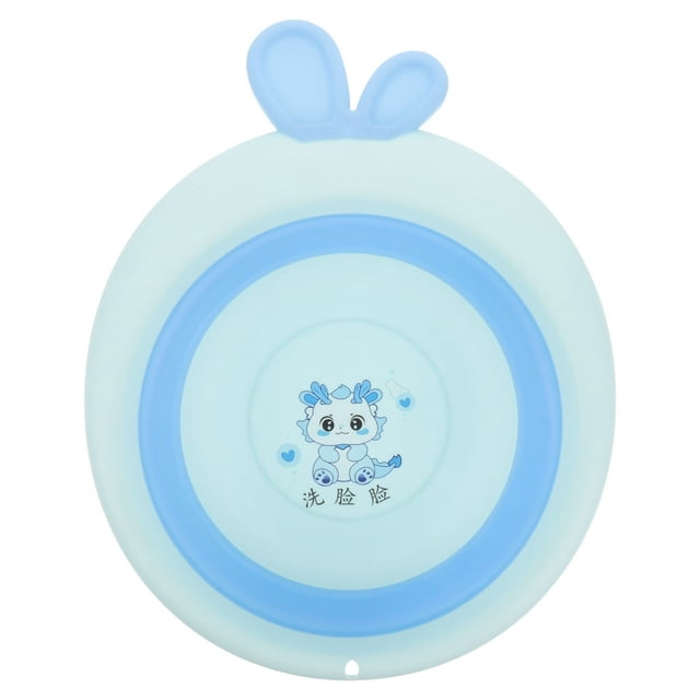 HLONKCollapsible Dish Basin Saving Outdoor Foldable Sink Tub Plastic Dish Pan Cartoon Dragon Newborn Kitchen Storage Tray For Camping Vegetable Washing Rv