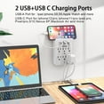 thumbnail image 2 of ONDOG Multi Plug Outlet, Surge Protector, 6 Outlet Extender and 3 USB Ports, White, 2 of 7