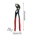 thumbnail image 2 of Quick Adjust Groove Joint Pliers 10" Water Pump Pliers with Red Grips - Fast Groove Pliers for Plumbing, DIY, and General Use, 2 of 6