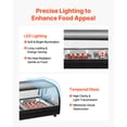 thumbnail image 3 of KFFKFF Sushi Display Case Refrigerator, 2.9 Cu.ft Commercial Sushi Case, 5-Pan Countertop  Showcase with Curved Glass, LED Lighting, and Digital Temperature Control, 3 of 9