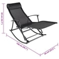 thumbnail image 2 of vidaXL Garden Rocking Chair Steel and Textilene Black, 42158, 2 of 7
