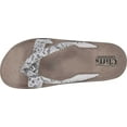 thumbnail image 5 of WHITE MOUNTAIN Womens White Snake Print Best Of Round Toe Slip On Flip Flop Sandal 8 M, 5 of 6