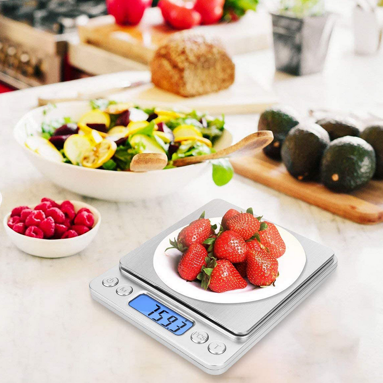 Digital Kitchen Scale 3000g/ 0.1g, Pocket Food Scale 6 Units