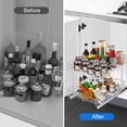 thumbnail image 3 of Fulgente 2 Tier Chrome Finish Pull Out Drawer Cabinet Organizer, Professional Wire Frame Shelf Heavy Duty Slide Out Kitchen Cabinets Storage Shelves, Sliding Rack for Cupboard (14"W x 18"D x 15.12''H）, 3 of 8